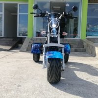 Електрическа триколка CITY-COCO HARLEY 3000W/60V/20AH - Синя, снимка 4 - Мотоциклети и мототехника - 39301086