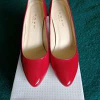 Червени стилни обувки на висок ток., снимка 2 - Дамски обувки на ток - 32112221