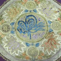 19 век Ислям Отоман Пошивка Сърма и Тугра, снимка 2 - Антикварни и старинни предмети - 36590256