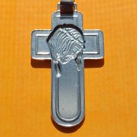 Сребърен кръст, снимка 2 - Колиета, медальони, синджири - 42493116