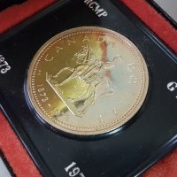 1 сребърен долар 1973 година Канада Елизабет II сребро, снимка 3 - Нумизматика и бонистика - 35284995