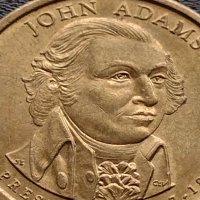 Възпоменателна монета 1 долар JOHN ADAMS 2 президент на САЩ 1797-1801) за КОЛЕКЦИЯ 38035, снимка 3 - Нумизматика и бонистика - 40765416