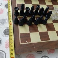 Немски шах дървена кутия,стъклени и дървени фигури, снимка 13 - Шах и табла - 37792878