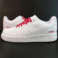 Nike Air Force 1 Supreme Нови Мъжки Обувки Маратонки Размер 43 Номер 27.5см Кецове Бели Shoes Man , снимка 1 - Маратонки - 40173899