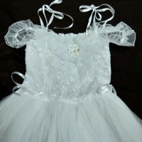Бяла официална рокля за малки шаферки, снимка 4 - Други - 36721794