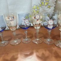 Стъклени чаши за вино Бохемия , снимка 3 - Антикварни и старинни предмети - 44343746