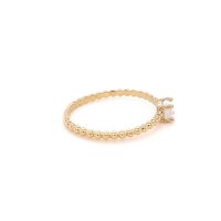Златен дамски пръстен 1,11гр. размер:56 14кр. проба:585 модел:21860-1, снимка 2 - Пръстени - 44201839