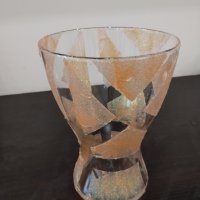 красива ваза стъкло с релефни орнаменти. , снимка 3 - Вази - 42660040