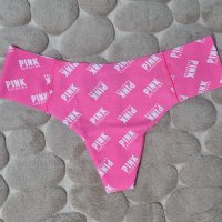 Безшевни прашки розови с печати Victoria’s Secret-PINK S-20лв., снимка 1 - Бельо - 39565114