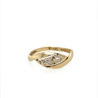 Златен дамски пръстен 1,56гр. размер:55 14кр. проба:585 модел:22321-1, снимка 1 - Пръстени - 44376086