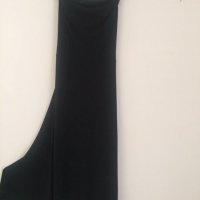 Черна рокля с гръцко деколте, снимка 1 - Рокли - 29214984