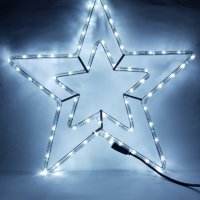 LED Коледна Бяла Звезда 2022 Коледа Лед Светлина За външен/вътр монтаж Енергоспестяващи, снимка 5 - Лед осветление - 38580590