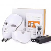 КОЗМЕТИЧНА Led маска за светлинна терапия, фотодинамична терапия за лице, акне, бръчки и други проце, снимка 1 - Козметични уреди - 35463953