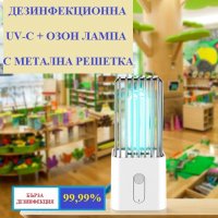ДЕЗИНФЕКЦИОННА UV-C + Озон Лампа с Метална Решетка - Разпродажба със 70% Намаление, снимка 6 - Други - 29399376