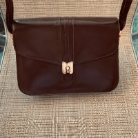 Стилна vintage чанта ALMADA  цвят тъмен шоколад, снимка 1 - Чанти - 37627048