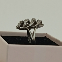 Сребърен пръстен с камъни ЖЖ8, снимка 6 - Пръстени - 44697350