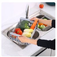 Кухненски телескопичен разтегателен сушилник за мивка, 30 x 22,5 x 9,5 см, снимка 2 - Други стоки за дома - 44699341