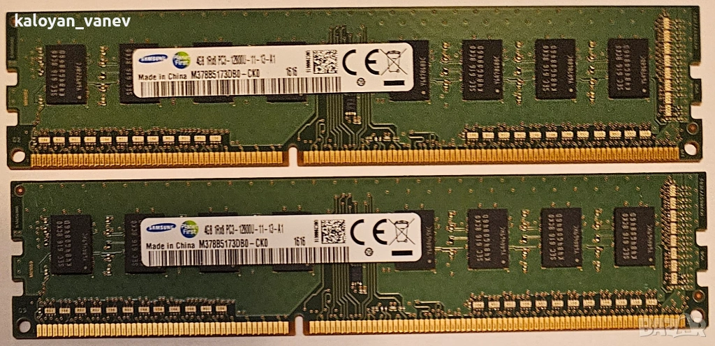 РАМ памет 8GB (2x4GB) RAM DDR3 1600 MHz Samsung, снимка 1
