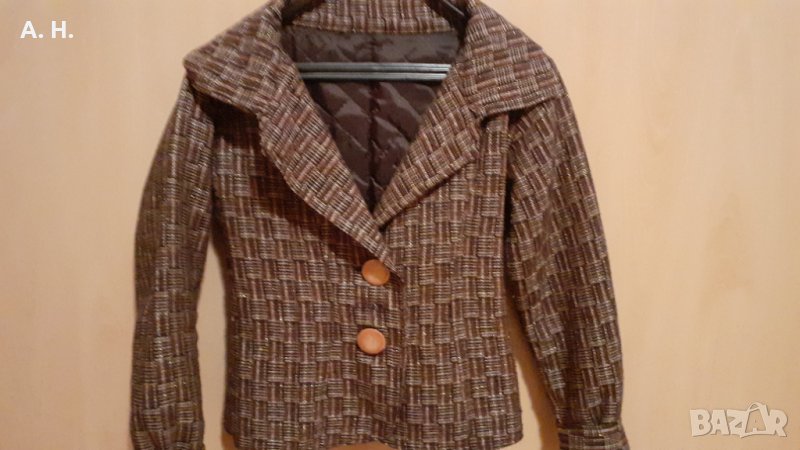 Дамско кафяво сако, снимка 1