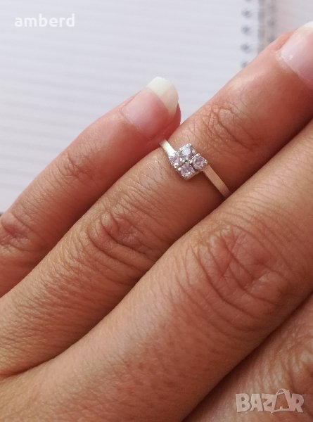 Малко нежно сребърно пръстенче - модел KR013, снимка 1