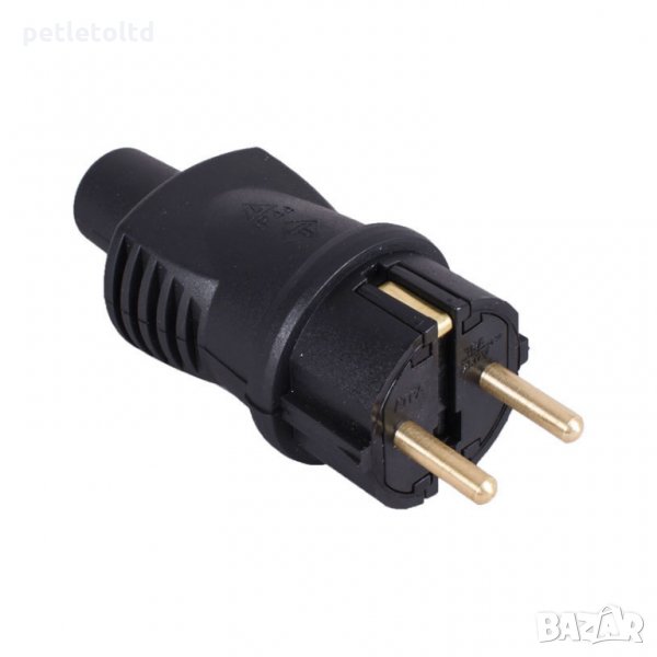 Ел. Щепсел (удароустойчив - гумиран) 16А, снимка 1