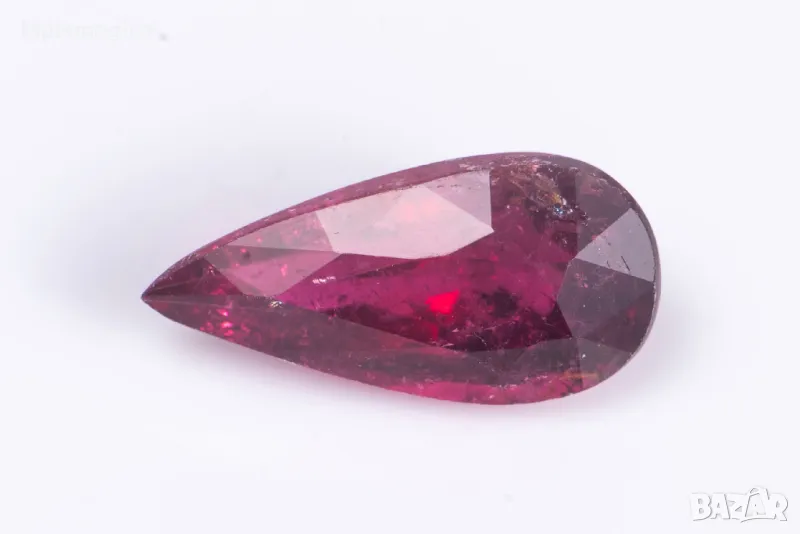 Рубелит розов турмалин 1.53ct капка шлифовка, снимка 1