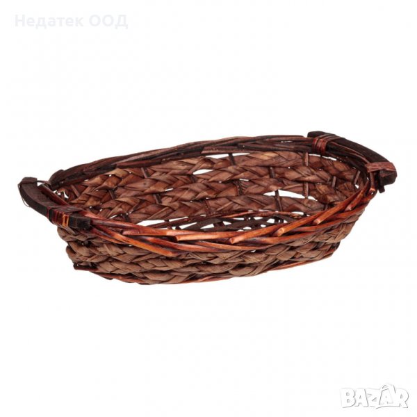 Великденска декорация, Oвален панер, Кафяв, 32x21x9см, снимка 1