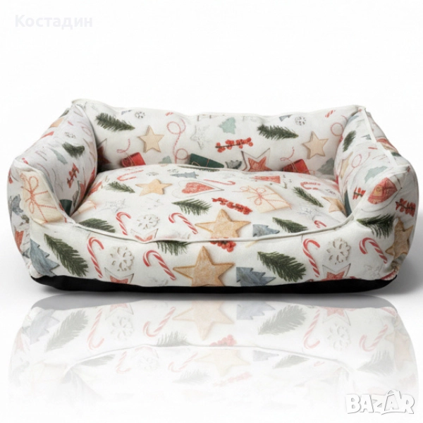 Легло за Кучета - 55см/45см/15см - Шарена разцветка, снимка 1