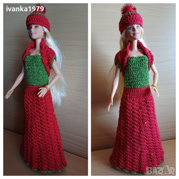 Коледна рокля за кукла Барби Barbie , снимка 1