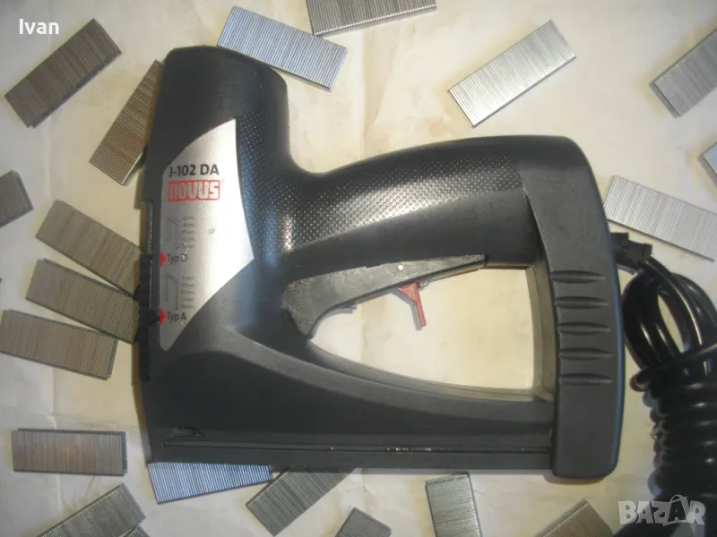 6-14 мм Немски Електрически Дърводелски Тапицерски ТАКЕР NOVUS J-102 DA Скоби 8-14 мм, снимка 1