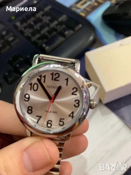 Френскоговорящ ръчен часовник , часовник за незрящи, снимка 1