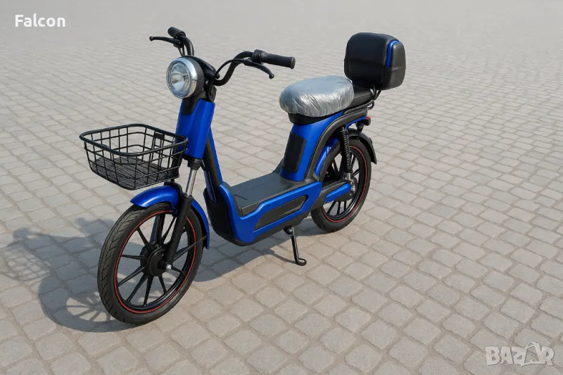 Електрически двуместен скутер с педали 1200W и 20 цола гуми , снимка 1