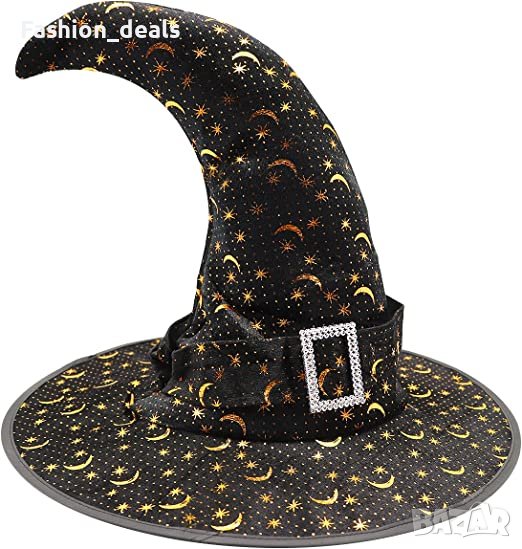 Нова шапка за вещица Жени Костюм Аксесоар Парти Карнавал Хелоуин, снимка 1