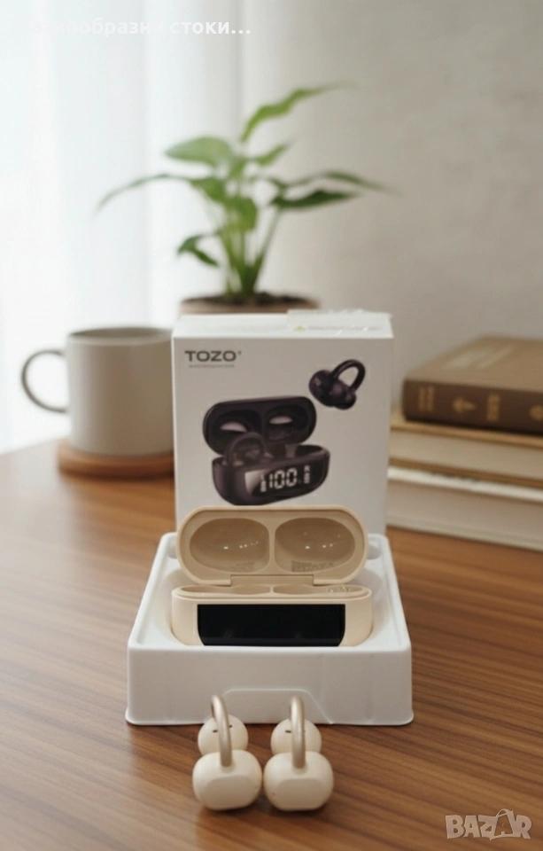 Безжични слушалки TOZO OpenEarRing (Каки), снимка 1