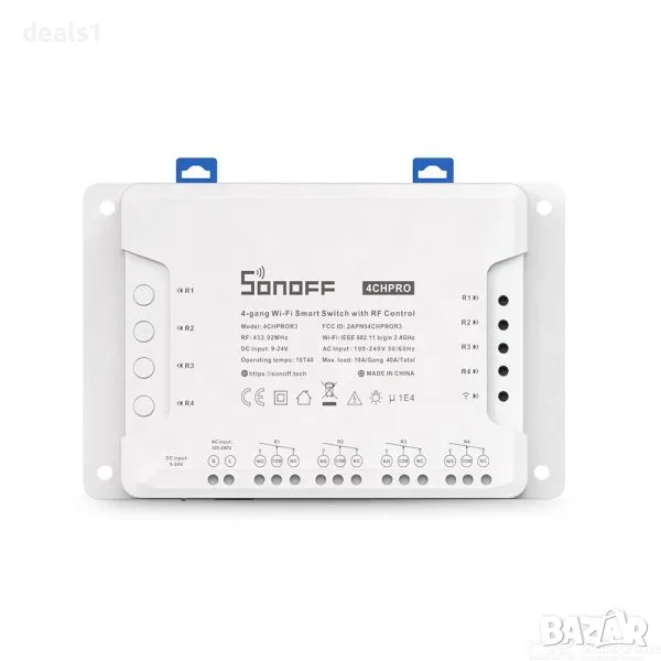 SONOFF 4CHPROR3 4-канален Wi-Fi Интелигентен Превключвател с RF контрол, снимка 1