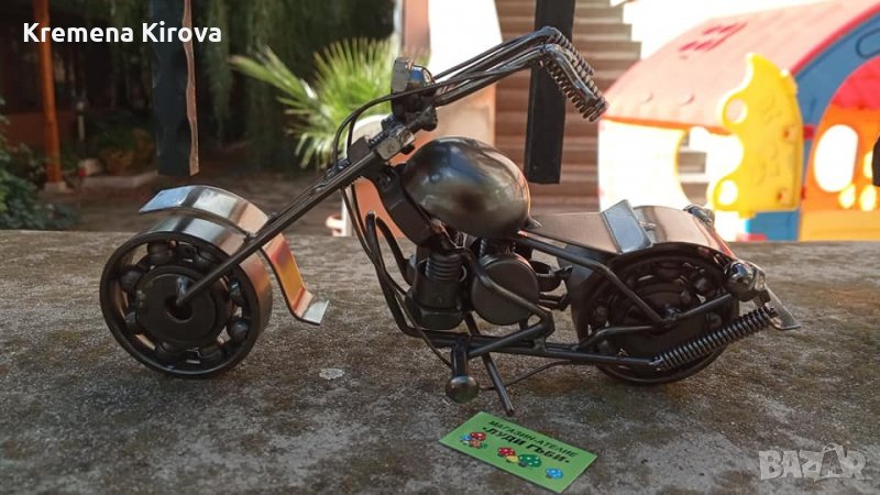 Подарък мотор сувенир от метал. Идея за подарък. Бижута Луди гъби., снимка 1