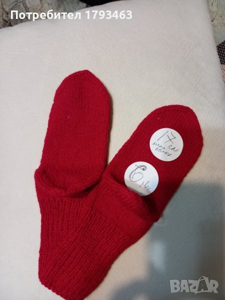 ръчно плетени детски чорапи от мека вълна, снимка 1