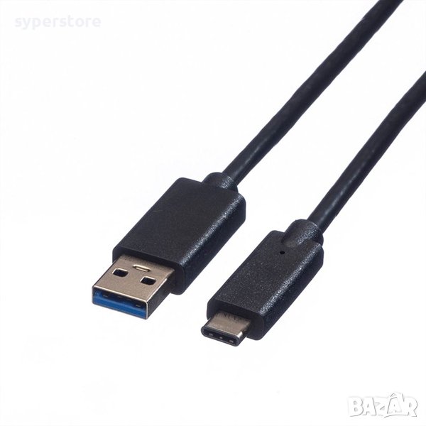 Кабел USB3.1 A-C, M/M, 0.5m SS301178 Roline 11.02.9010 Мъжко-Мъжко, снимка 1