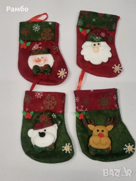 Коледен чорап за подаръци за окачване, снимка 1