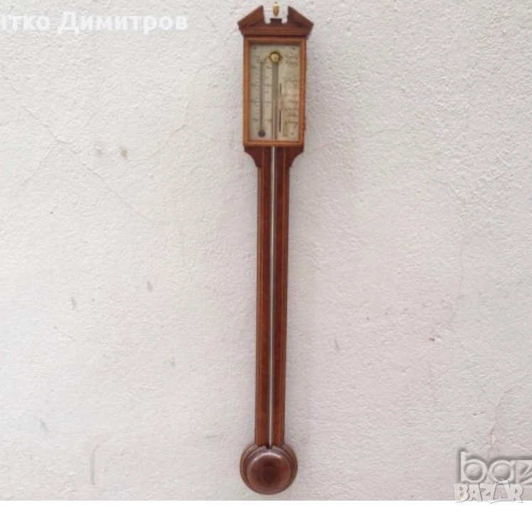 Старинен английски барометър Comitti & Holborn, снимка 1