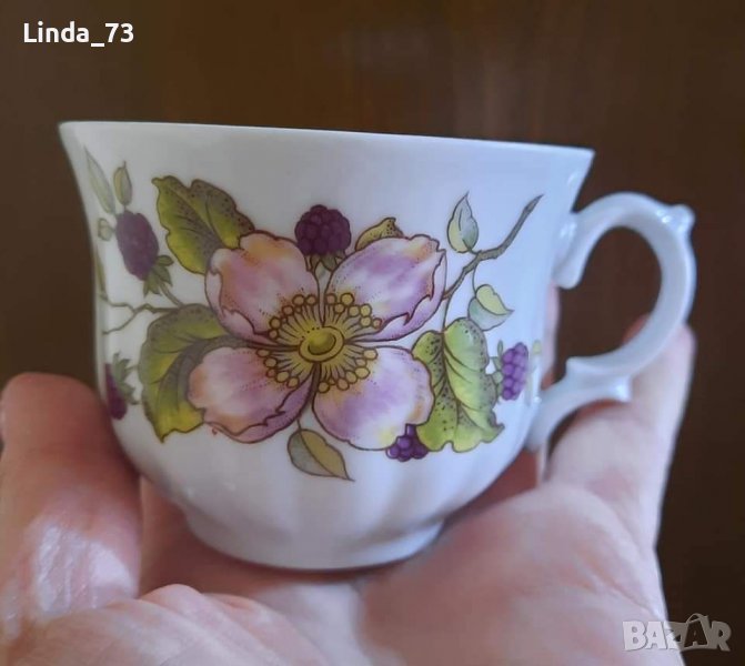 Красиви чашки с къпини, без подл.чинийки--фин немски порцелан - "Wunsiedel"- Bavaria.Вмест. - 200мл., снимка 1