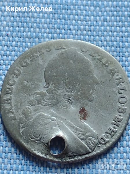 Сребърна монета 6 кройцера 1762г. Франц първи Кремниц Свещена Римска Империя 13787, снимка 1