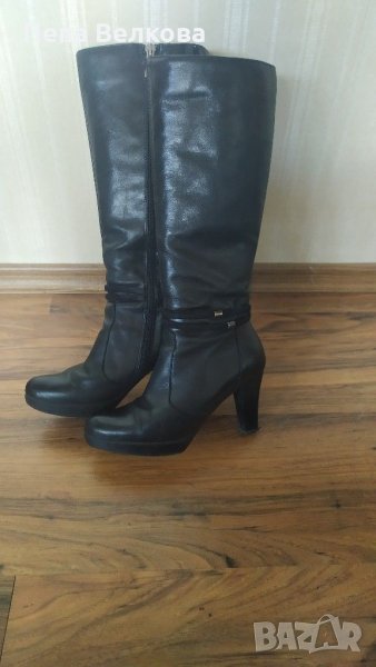 Естествена кожа елегантни ботуши, снимка 1
