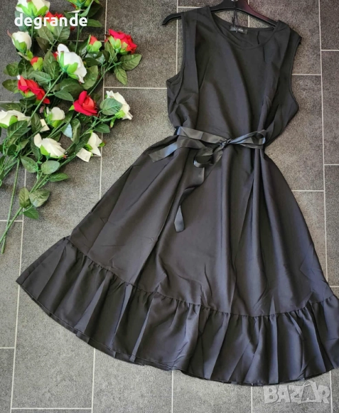 НАМАЛЕНИ дамски рокли в черно и синьо, снимка 1