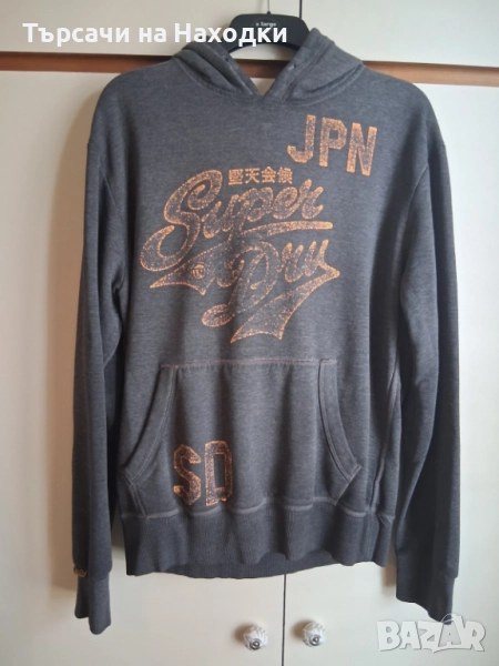Мъжки суичър Superdry Pacific Surf Hoodie L Large сиво grey, снимка 1