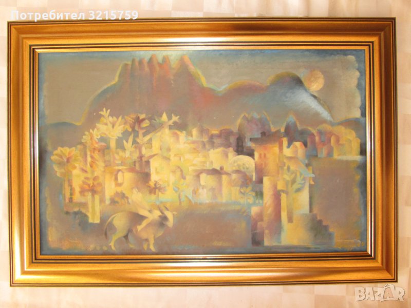 Картина масло,платно, Т. Дрянков(1944-2014) подпис, 60х40см., снимка 1