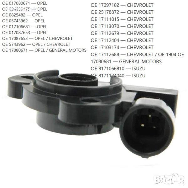 TPS датчик за положение на дроселовата клапа за DAEWOO Nubira Lacetti Kalos, снимка 1