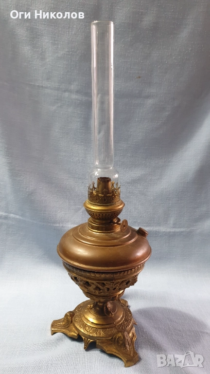 Старинна голяма Австрийска газена лампа, снимка 1