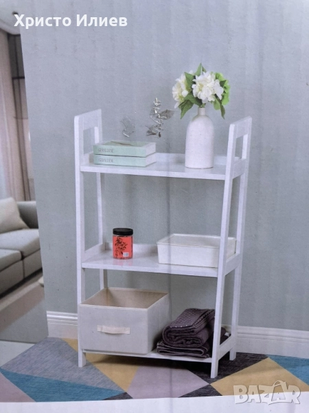 Етажерка 3 рафта MDF СИВА, снимка 1