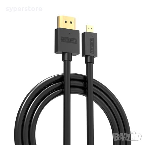 Кабел HDMI - Micro HDMI 1м Ver:4k/60Hz Orico HD101-10 Черен Cable HDMI M/Micro HDMI M Type D, снимка 1